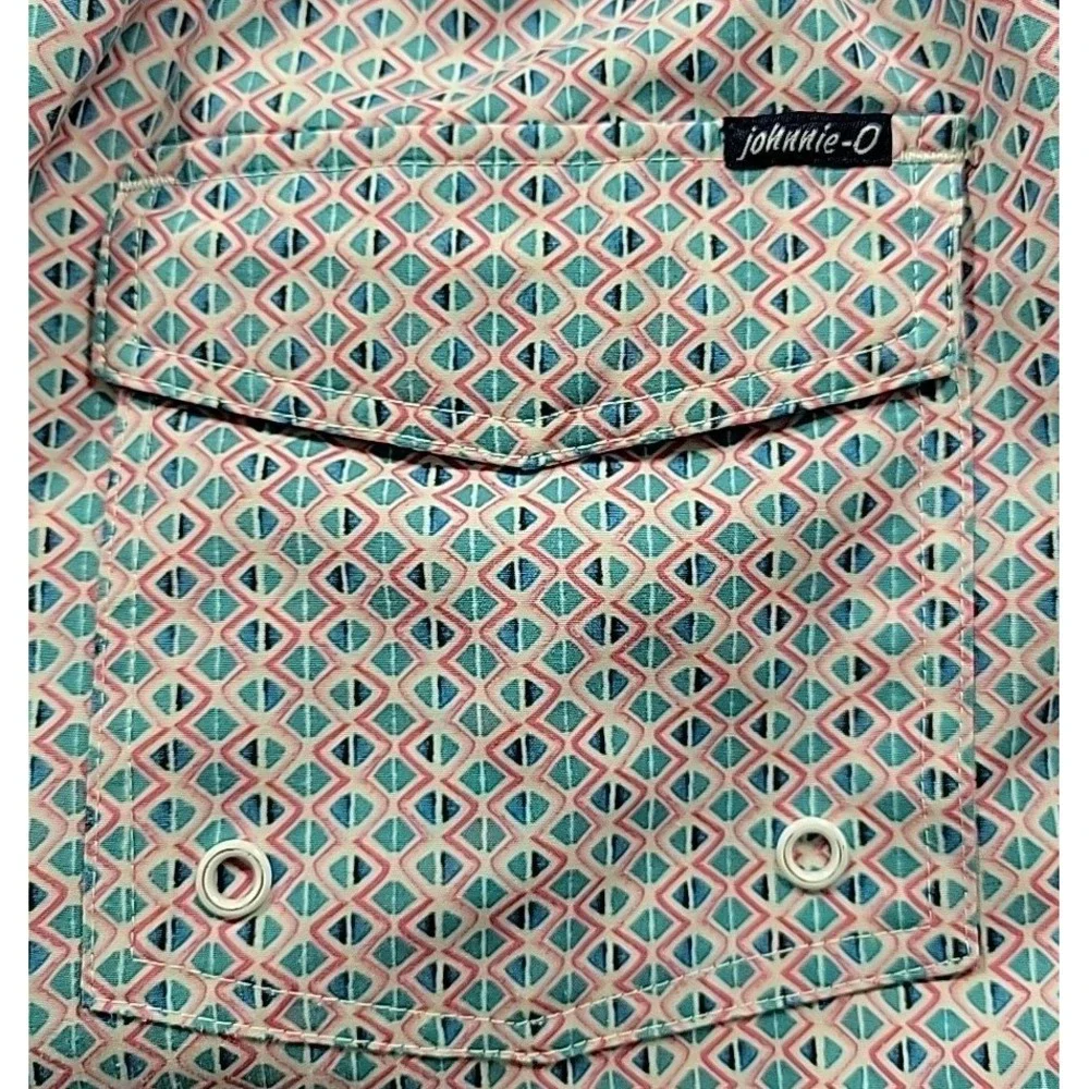 Johnnie-O Swim Trunks Performance Stretch W/ Pockets Mens Sz.‎ M, GEOMETRIC PINK